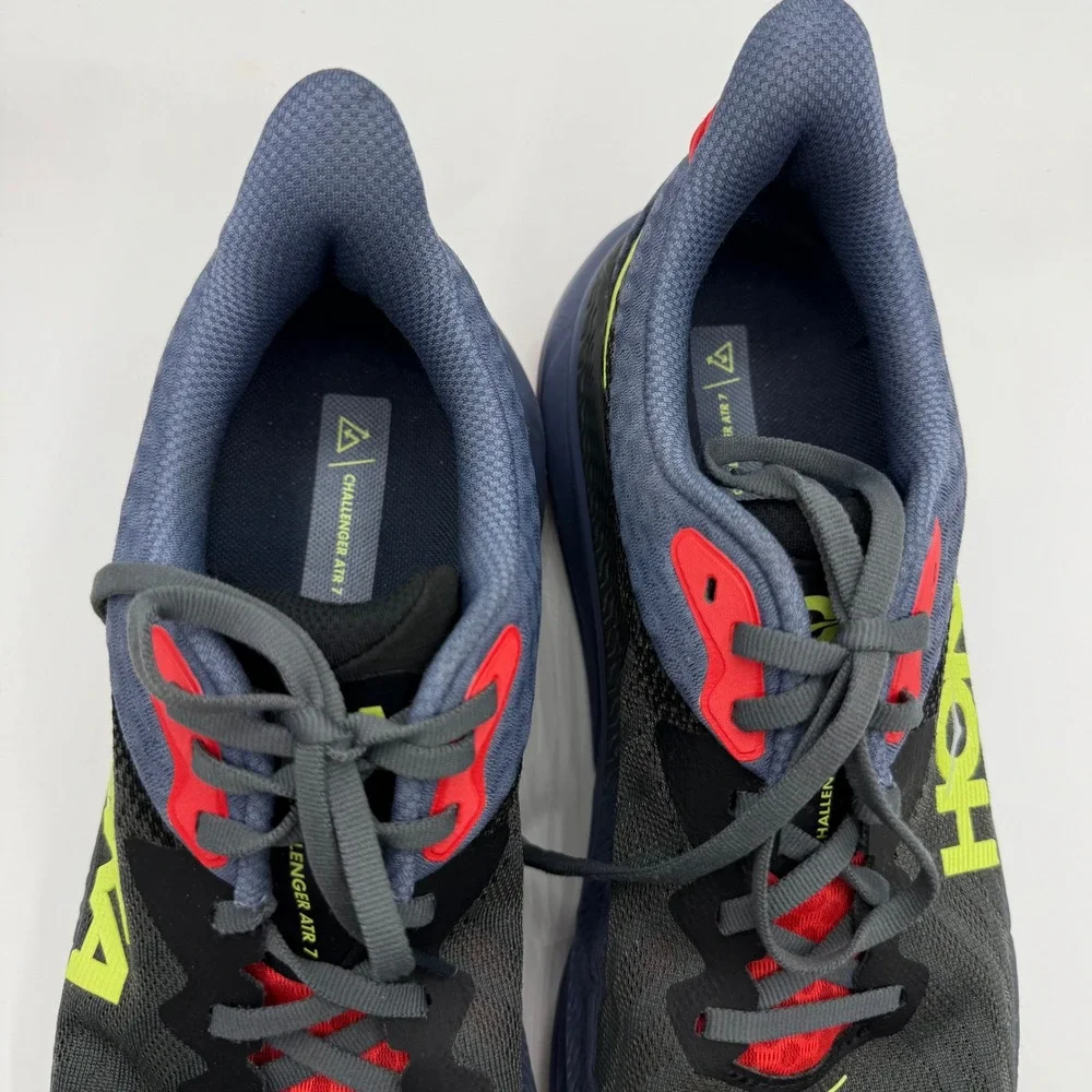 Hoka Challenger ATR 7 Women's Trail Running Shoes‎ Gray Red Yellow Size 11B